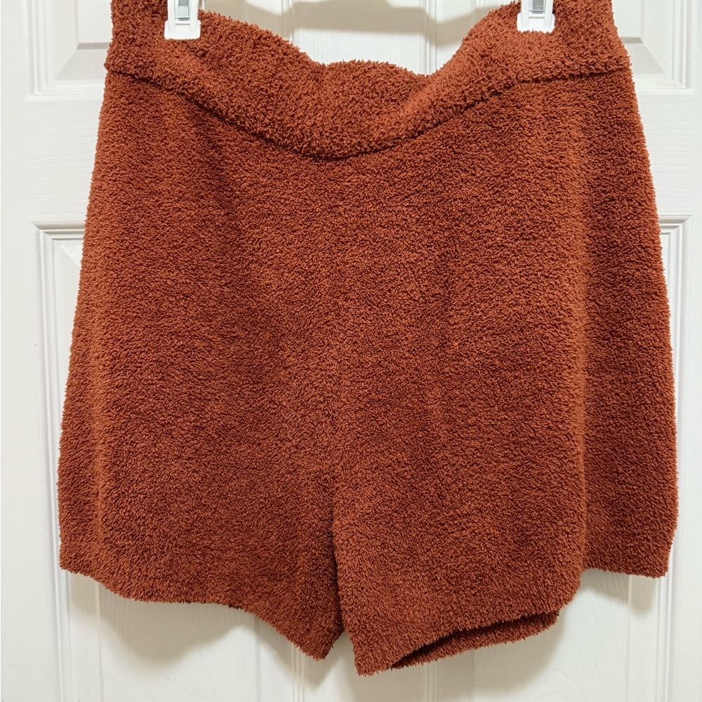Stars Above Brown Cozy Knit Pajama Shorts